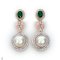 Approx. 11.0 mm, Gold South Sea Pearl,  Mabe Donuts Dangling Stud Earring