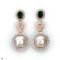 Approx. 11.0 mm, Gold South Sea Pearl,  Mabe Donuts Dangling Stud Earring