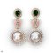 Approx. 11.0 mm, Gold South Sea Pearl,  Mabe Donuts Dangling Stud Earring