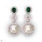 Approx. 11.0 mm, Gold South Sea Pearl,  Mabe Donuts Dangling Stud Earring