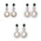 Approx. 11.0 mm, Gold South Sea Pearl,  Mabe Donuts Dangling Stud Earring