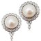 13.0 mm, Mabe Pearl, Pearl Halo Stud Earrings