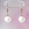 Approx. 7.0 mm, Akoya Pearl, Fish Hooks Pearl Earrings