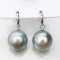 Approx. 15.0 mm, Tahitian Pearl, Huggie Jacket Pearl Earrings