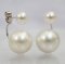Approx. 7.0 - 15.0 mm, Akoya and South Sea Pearl, Twin Pearl Earrings