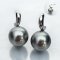 Approx. 12.0 mm, Tahitian Pearl (Summer Shadow), Dangle Earrings