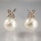 Approx. 8.0 mm, Akoya Pearl [Cherry Blossom], Stud Dangle Earrings