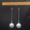 Approx. 8.0 mm, Akoya Pearl, Fish Hooks Dangle Earrings