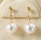 Approx. 7.49 - 7.63 mm, Akoya Pearl, Dangle Earrings