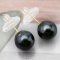 Approx. 8.0 - 9.0 mm, Tahitian Pearl, Stud Earrings