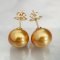 Approx. 12.0 mm, South Sea Pearl [Gold Mine I], Stud Earrings