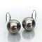 Approx. 12.0 mm, Tahitian Pearl [Summer Shadow], Fish Hooks (Spoon) Earrings