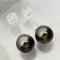 Approx. 7.0 mm, Tahitian Pearl, Stud Earrings