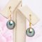 Approx. 10.0 mm, Tahitian Pearl, Fish Hooks Earrings