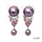 Approx. 15.0 mm up and 8.0 mm up, Edison Pearl, Pearl Hive Moissanite Dangle Pearl, Stud Earrings