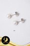 ต่างหูไข่มุก Stud ติดหู มุกน้ำจืดคัดเกรด สีขาว ทรงเกือบกลม ขนาด 6 mm เกรด AAA ตัวเรือนต่างหู Stud เงินแท้ 92.5 ชุบทองคำขาว