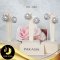 ต่างหู Stud มุกดอกมะลิซ้อนประดับเพชร มุก South Sea สีขาว - White Silver ทรงกลม ขนาด 12 mm เกรด AA+ ตัวเรือนต่างหูเงินแท้ 92.5 ชุบทองคำขาว ประดับเพชร CZ / 17.3.64