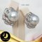 ต่างหู Stud มุกดอกมะลิซ้อนประดับเพชร มุก South Sea สีขาว - White Silver ทรงกลม ขนาด 12 mm เกรด AA+ ตัวเรือนต่างหูเงินแท้ 92.5 ชุบทองคำขาว ประดับเพชร CZ / 17.3.64