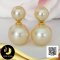 ต่างหู Stud ติดหู Style ดิออร์ มุก South Sea น้ำเค็มคัดเกรด สีทองอ่อน-แชมเปญ ทรงกลม-ไข่ ขนาด 8-13 mm เกรด AA ตัวเรือนต่างหู เงินแท้ 92.5 ชุบทอง / 28.4.64