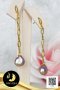 ต่างหูสร้อยโซ่ห้อยไข่มุกน้ำจืดคัดเกรด สีม่วง-พีช ทรงเคชิ ขนาด 8-12 mm เกรด AA+ ตัวเรือนสร้อยโซ่ใหญ่ เงินแท้ 92.5 ชุบทอง ความยาวสร้อยประมาณ 5 cm / 2.5.64