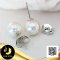 ต่างหู Stud ติดหูไข่มุก South Sea น้ำเค็มคัดเกรด สีขาว ทรงเกือบกลม ขนาด 8 mm เกรด AA+ ตัวเรือนต่างหู Stud เงินแท้ 92.5 ชุบทองคำขาว / 23.5.64