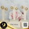 ต่างหูไข่มุกกุหลาบ ประดับเพชร ไข่มุก South Sea น้ำเค็มคัดเกรด สีทอง-Light Gold ทรงกลม ขนาด 11 mm เกรด AA+ ตัวเรือนต่างหูดอกกุหลาบ เงินแท้ 92.5 ชุบทอง ประดับเพชร CZ / 23.5.64