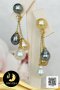 ต่างหู Jacket มุกเม็ดเดี่ยว Stud ติดหู ส่วนห้อยพลอยแท้ White Topaz สร้อยโซ่สามสายมุกเล่นระดับถอดได้ มุก South Sea และ ตาฮิติน้ำเค็มคัดเกรด สีมัลติคัลเลอร์ ทรงกลม-บารอก ขนาด 8-9 mm เกรด AA-AA+ ตัวเรือนเงินแท้ 92.5 ชุบทอง ประดับพลอยแท้ White Topaz / 30.5.64