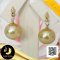 [GIA] ต่างหูกิ่งมะกอกประดับเพทาย ห้อยไข่มุก South Sea น้ำเค็มคัดเกรด สีทอง ทรงเกือบกลม ขนาด 14 mm เกรด AA+ ไข่มุกผ่านการตรวจรับรองคุณภาพจาก สถาบัน GIA ตัวเรือนต่างหูกิ่งมะกอก ทองแท้ 18K ประดับพลอยแท้เพทาย / 23.5.64