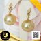 [GIA] ต่างหูกิ่งมะกอกประดับเพทาย ห้อยไข่มุก South Sea น้ำเค็มคัดเกรด สีทอง ทรงเกือบกลม ขนาด 14 mm เกรด AA+ ไข่มุกผ่านการตรวจรับรองคุณภาพจาก สถาบัน GIA ตัวเรือนต่างหูกิ่งมะกอก ทองแท้ 18K ประดับพลอยแท้เพทาย / 23.5.64