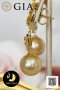 [GIA] ต่างหูพลอย Citrine ทรงหยดน้ำจัมโบ้ คั่นตัวเรือนฝังพลอยหกเหลี่ยม ห้อยไข่มุก South Sea น้ำเค็มคัดเกรด สีทอง Deep Gold ทรงเกือบกลม-กลม ขนาด 13 mm เกรด AA+ (ไข่มุกผ่านการตรวจรับรองคุณภาพจาก สถาบัน GIA) ตัวเรือนต่างหู เงินแท้ 92.5 ชุบทอง / 30.5.64