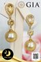 [GIA] ต่างหูพลอย Citrine ทรงหยดน้ำจัมโบ้ คั่นตัวเรือนฝังพลอยหกเหลี่ยม ห้อยไข่มุก South Sea น้ำเค็มคัดเกรด สีทอง Deep Gold ทรงเกือบกลม-กลม ขนาด 13 mm เกรด AA+ (ไข่มุกผ่านการตรวจรับรองคุณภาพจาก สถาบัน GIA) ตัวเรือนต่างหู เงินแท้ 92.5 ชุบทอง / 30.5.64