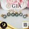 [GIA] ต่างหู Stud ติดหูไข่มุกตาฮิติน้ำเค็มคัดเกรด สีดำ ทรงกลม ขนาด 8 mm เกรด AA [ไข่มุกผ่านการตรวจรับรองคุณภาพจาก สถาบัน GIA (code: 0219-0262 / 1,701)] ตัวเรือนก้านต่างหู Stud และทับหลัง Lollipop เล็ก Gold Filled 14K / 6.6.64