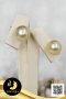 ต่างหู Stud ติดหูไข่มุก South Sea น้ำเค็มคัดเกรด สีทอง-Light Gold ทรงเกือบกลม ขนาด 10 mm เกรด AA+ ตัวเรือนก้านต่างหู Stud และทับหลัง Lollipop เล็ก Gold Filled 14K / 23.6.64