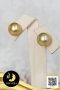 ต่างหู Stud ติดหูไข่มุก South Sea น้ำเค็มคัดเกรด สีทอง-Light Gold ทรงเกือบกลม ขนาด 10 mm เกรด AA+ ตัวเรือนก้านต่างหู Stud และทับหลัง Lollipop เล็ก Gold Filled 14K / 23.6.64