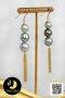 ต่างหู Fish Hooks ไข่มุก Triple Pearl ห้อยพู่โซ่ Gold Filled ไข่มุกตาฮิติน้ำเค็มคัดเกรด สีมัลติคัลเลอร์ (Fancy Color) ทรงกลม ขนาด 9-10 mm เกรด AA+ ตัวเรือนต่างหู Fish Hooks และ พู่โซ่ Gold Filled 14k ยาว 3 cm / 27.6.64