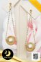ต่างหู Drops หัวหมุดสร้อยโซ่ห้อยไข่มุกฝาครอบ 2 ด้าน ไข่มุก South Sea น้ำเค็มคัดเกรด สีทอง  Middle-Gold ทรงกลม ขนาด 13 mm เกรด AAA ไข่มุกผ่านการตรวจสอบคุณภาพจากสถาบัน GIA (Gemological Institute of America) (Code: 0222-0227/1,221) / 18.7.64