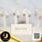 ต่างหู Stud ทรงกระเบนกลมพ่นทราย ห้อยมุก Ripple Pearl สีม่วง ทรงบารอก ขนาด 10-11 mm เกรด AA ตัวเรือนเงินแท้ 92.5 ชุบทองคำขาว พ่นทราย / 4.7.64