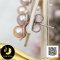 ต่างหูถั่วลิสง ไข่มุก Twin pearl  ไข่มุกน้ำจืดคัดเกรด สีมัลติ ม่วง-พีช ทรงซาลาเปา ขนาด 5-6 mm เกรด AA+ ตัวเรือนต่างหูเงินแท้ 92.5 ชุบทองคำขาว / 4.7.64