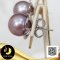 ต่างหู Stud ดอกลีลาวดีฉลุลาย ไข่มุก Edison น้ำจืดคัดเกรด สีม่วง ทรงกลม ขนาด 12 mm เกรด AA+ ตัวเรือนต่างหู Stud ดอกลีลาวดีฉลุลาย เงินแท้ 92.5 ชุบทองคำขาว / 4.7.64