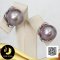 ต่างหู Stud ดอกลีลาวดีฉลุลาย ไข่มุก Edison น้ำจืดคัดเกรด สีม่วง ทรงกลม ขนาด 12 mm เกรด AA+ ตัวเรือนต่างหู Stud ดอกลีลาวดีฉลุลาย เงินแท้ 92.5 ชุบทองคำขาว / 4.7.64