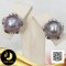 ต่างหู Stud ดอกลีลาวดีฉลุลาย ไข่มุก Edison น้ำจืดคัดเกรด สีม่วง ทรงกลม ขนาด 12 mm เกรด AA+ ตัวเรือนต่างหู Stud ดอกลีลาวดีฉลุลาย เงินแท้ 92.5 ชุบทองคำขาว / 4.7.64