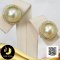 ต่างหู Stud ติดหูฐานวงแหวนล้อมเพชร ไข่มุก South Sea น้ำเค็มคัดเกรด สีทอง ทรงกลม ขนาด 10 mm เกรด AA+ ตัวเรือนต่างหูฐานวงแหวน เงินแท้ 92.5 ชุบทอง ล้อมพลอยแท้ White Topaz / 11.7.64