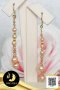 ต่างหู Fish Hook สร้อยโซ่สองสาย ไข่มุกคั่นบอลเม็ดมะยม Gold Filled 14k ไข่มุกน้ำจืดคัดเกรด สีพีช ทรงเกือบกลม-กลม ขนาด 4-6 mm เกรด AAA ตัวเรือนต่างหูแบบ Fish Hooks เม็ดบอลลายมะยม และอะไหล่ Gold Filled 14k / 11.7.64