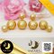 ต่างหูไข่มุกติดหู สไตล์ดิออร์ ไข่มุก South Sea น้ำเค็มคัดเกรด สีทอง Dark Golden ทรงเกือบกลม-กลม ไข่มุกหน้าขนาด 6-8 mm ไข่มุกหลังขนาด 12.5 mm เกรด AA ตัวเรือนต่างหู Stud สไตล์ดิออร์ ทองแท้ 18k / 15.8.64