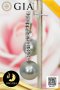 [GIA] ต่างหูสายรุ้งทองแท้ 18k ประดับเพทาย CZ ห้อยไข่มุก ตาฮิติน้ำเค็มคัดเกรด สีเทา - Silver Gray ทรงกลม ขนาดจัมโบ้ 12 mm เกรด AA+  (ไข่มุกผ่านการตรวจรับรองคุณภาพจาก สถาบัน GIA, Tahitian 1,199 Lot) ตัวเรือนต่างหูสายรุ้ง และก้านต่างหูขนาด 0.8-0.9 mm ทองแท้