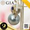 [GIA] ต่างหูไพลินล้อมเพทาย ห้อยไข่มุกตาฮิติน้ำเค็มคัดเกรด สีเทา-ฟ้า ทรงกลม ขนาด 12 mm เกรด AA+  (ไข่มุกผ่านการตรวจรับรองคุณภาพจาก สถาบัน GIA, Tahitian 1,199 Lot) ตัวเรือนต่างหู ทองแท้ 18k (น้ำหนักทอง 1.21g) ประดับไพลินและเพทาย CZ / 11.8.64