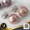 ต่างหู Stud ติดหูไข่มุกเม็ดเดี่ยว ไข่มุก Ripple Pearl น้ำจืดคัดเกรด สีม่วง ทรงบารอก ขนาด 10 mm เกรด AA+ ตัวเรือนต่างหูแบบ Stud เงินแท้ 92.5 ชุบทองคำขาว / 10.10.64