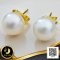 (เปิดขายเฉพาะใน Live) ต่างหู Stud ติดหูมุกเม็ดเดี่ยวไข่มุก South Sea สายพันธุ์น้ำเค็มคัดเกรด สีขาว ทรงเกือบกลม-กลม ขนาด 8.0-9.0 mm เกรด A Luster ดีเยี่ยม ตัวเรือนก้านต่างหูแบบ Stud ทับหลัง Butterfly เงินแท้ 925 ชุบสีทอง / 30.1.65