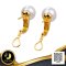 ต่างหูไข่มุก Edison กวักนาคีประดับเพชร ทับหลังแบบโอเมกา / 26.6.65