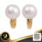 ต่างหูไข่มุก Edison กวักนาคีประดับเพชร ทับหลังแบบโอเมกา / 26.6.65